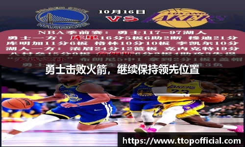 勇士击败火箭，继续保持领先位置